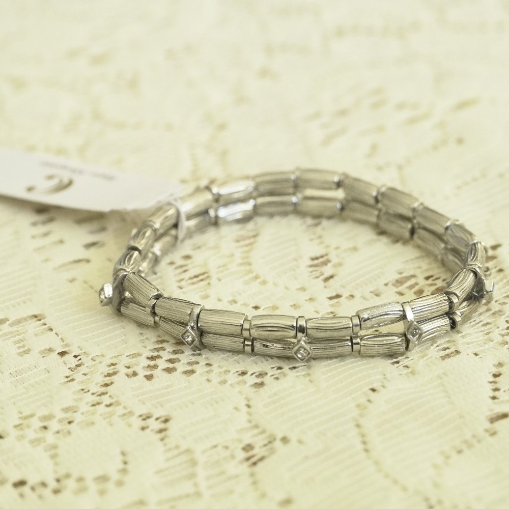 NWT Charming Charlie’s Silver Stretch Bracelet